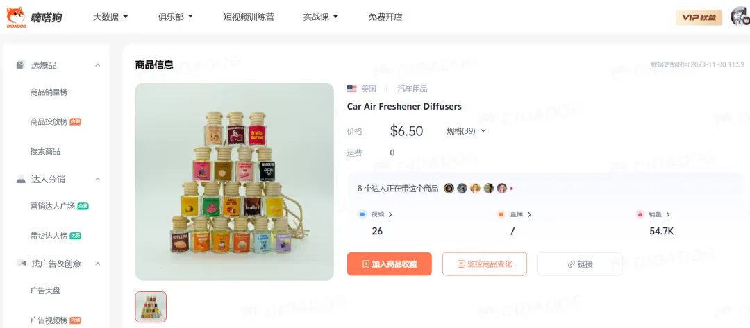 多平台售罄,TikTok Shop“车载清新香水”日出万单,成汽车类目周榜Top1