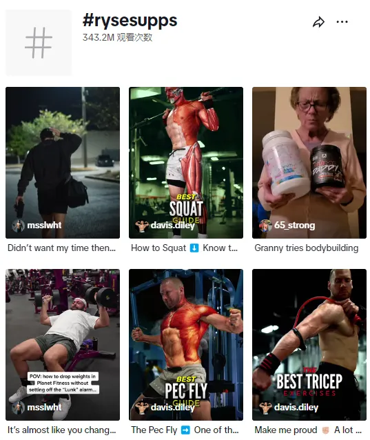 健康类品牌rysesupps位列TikTok Shop美国店榜首,周销售额破240万美金!