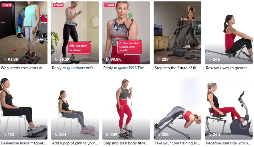 美国健身器材品牌Sunny Health & Fitness在TikTok上火爆,月销售额超过141万美元!