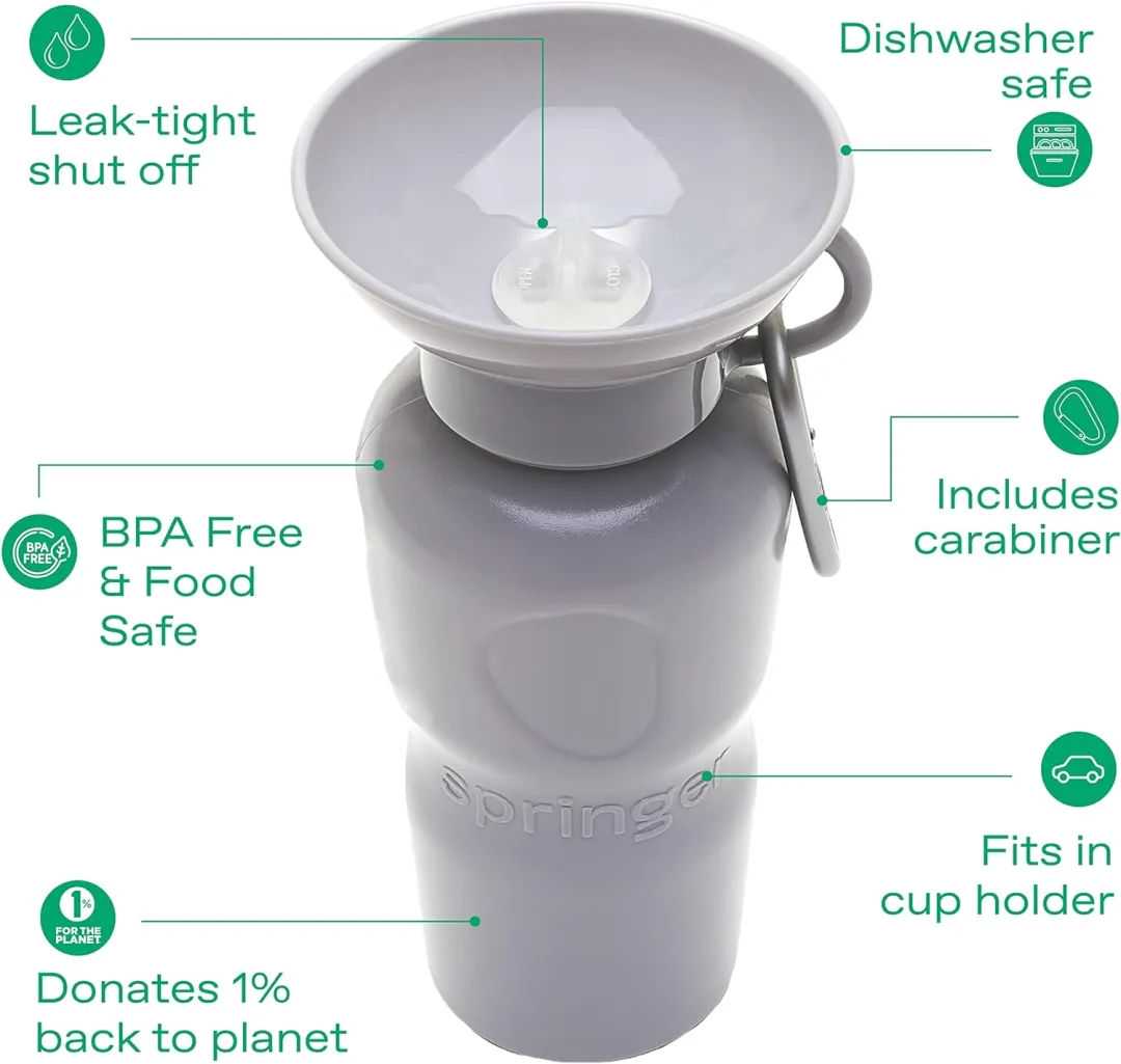 Springer宠物旅行水瓶，注意美国专利！