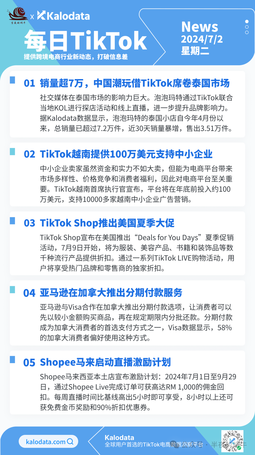 【TikTok日报24/07/02】中国潮玩爆火泰国！越南、美国、加拿大、马来大动作！