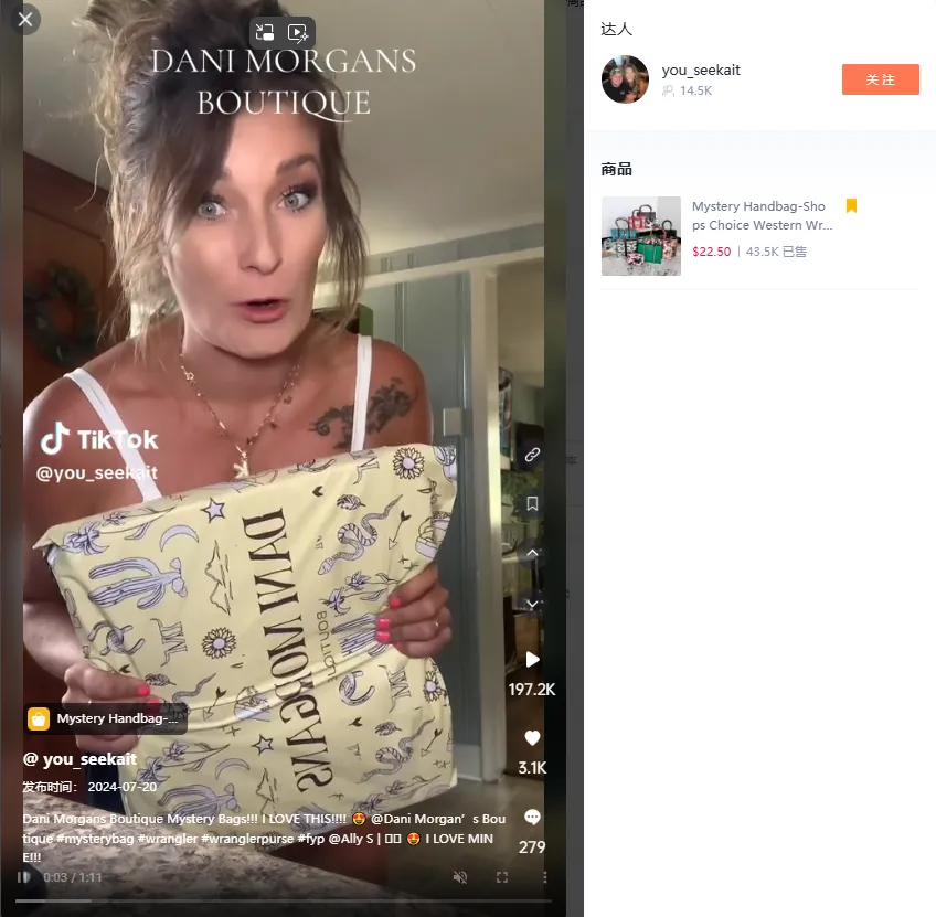 TikTok美区鬓角凝胶单日暴卖四千单,西部提包成时尚新宠 | 嘀嗒狗
