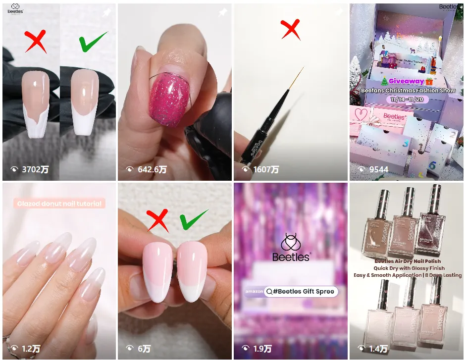 TikTok红人合作爆款!Beetles美甲油如何成为美国年轻女性心头爱?