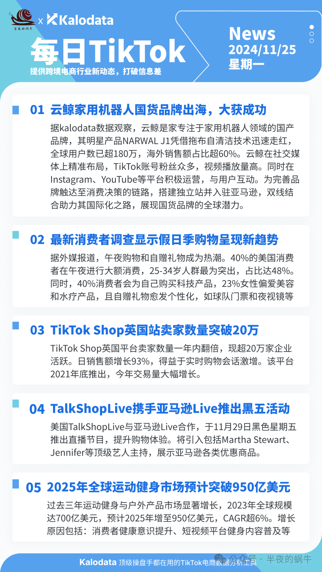 【TikTok日报24/11/25】TikTok Shop英国卖家破20万！TalkShopLive亚马逊黑五活动！！📢🚀🔥🌿