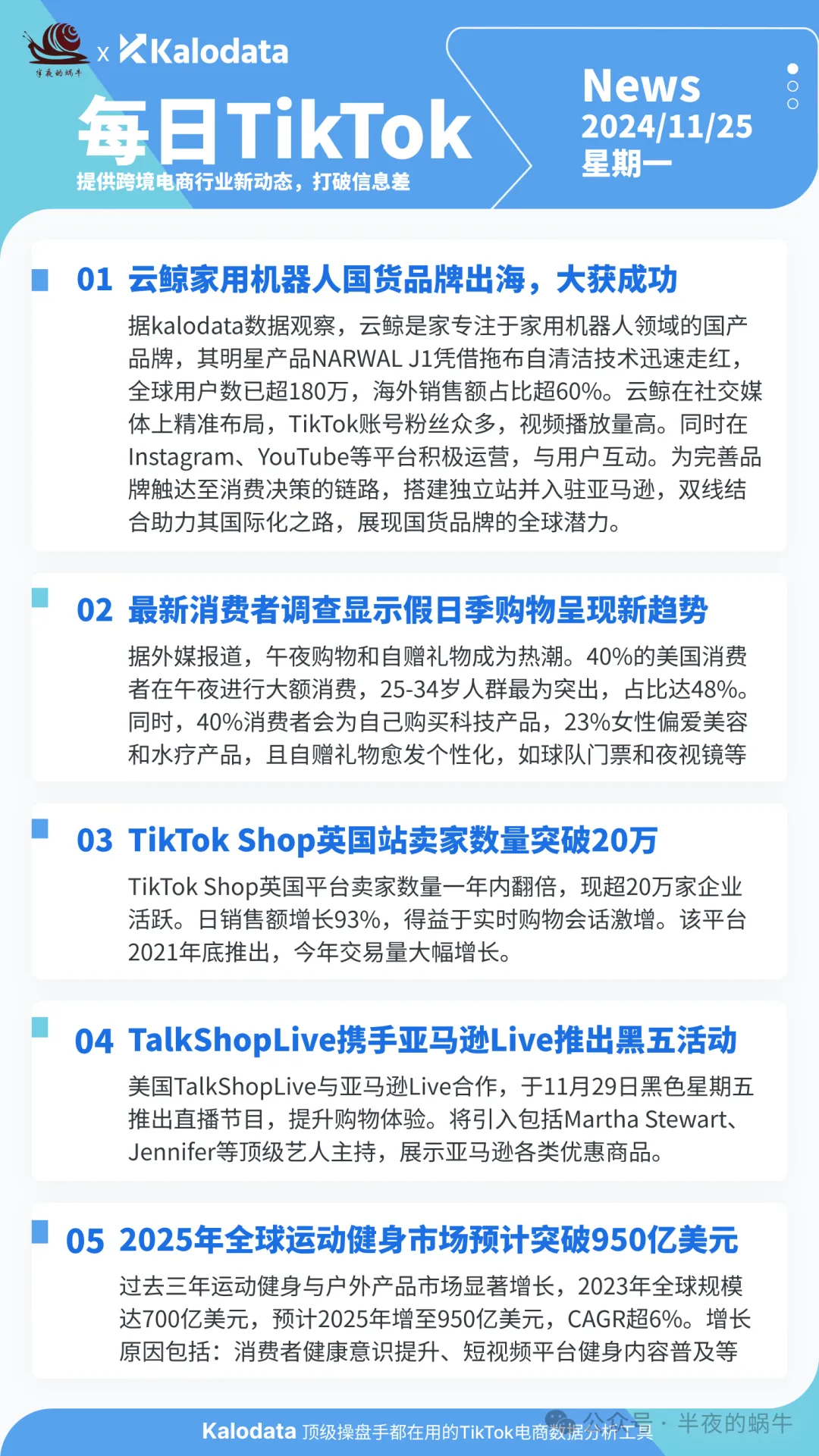 【TikTok日报24/11/25】TikTok Shop英国卖家破20万!TalkShopLive亚马逊黑五活动!!📢🚀🔥🌿