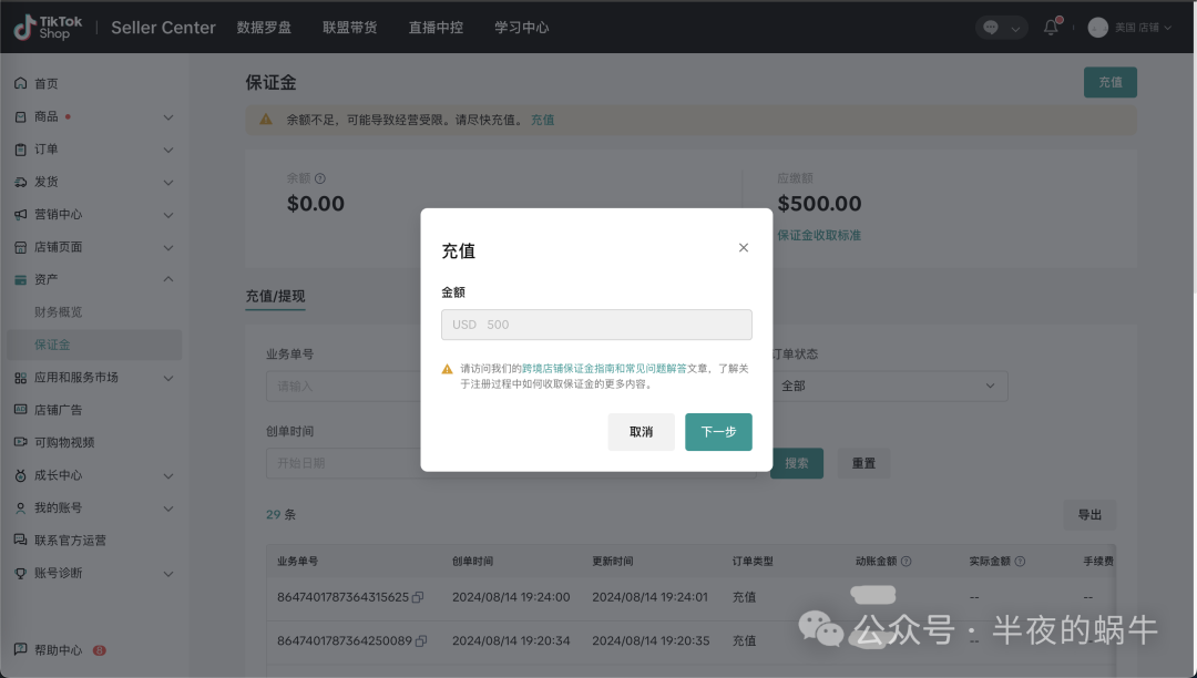 TIKTOK Shop 跨境店铺保证金一些理解与解答