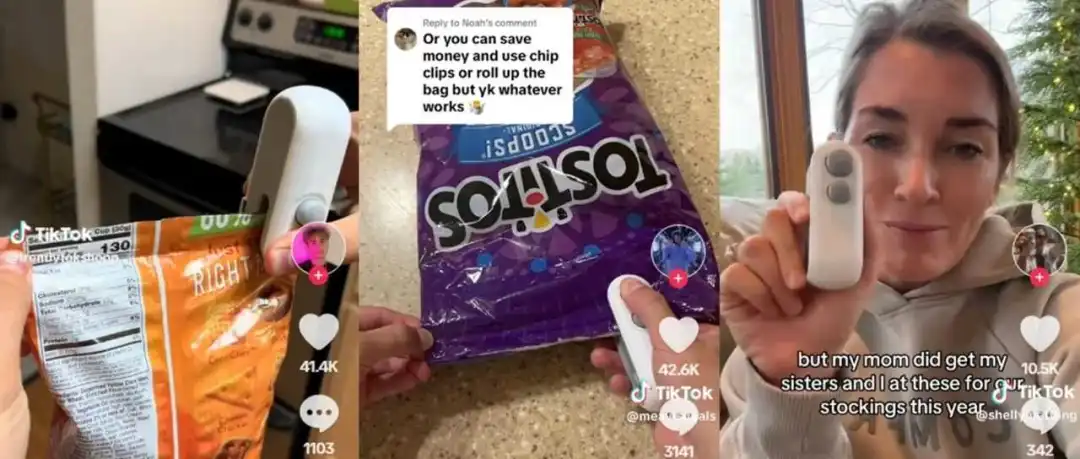 TikTok带货视频播放量超400万,迷你零食封口机销量飙升!