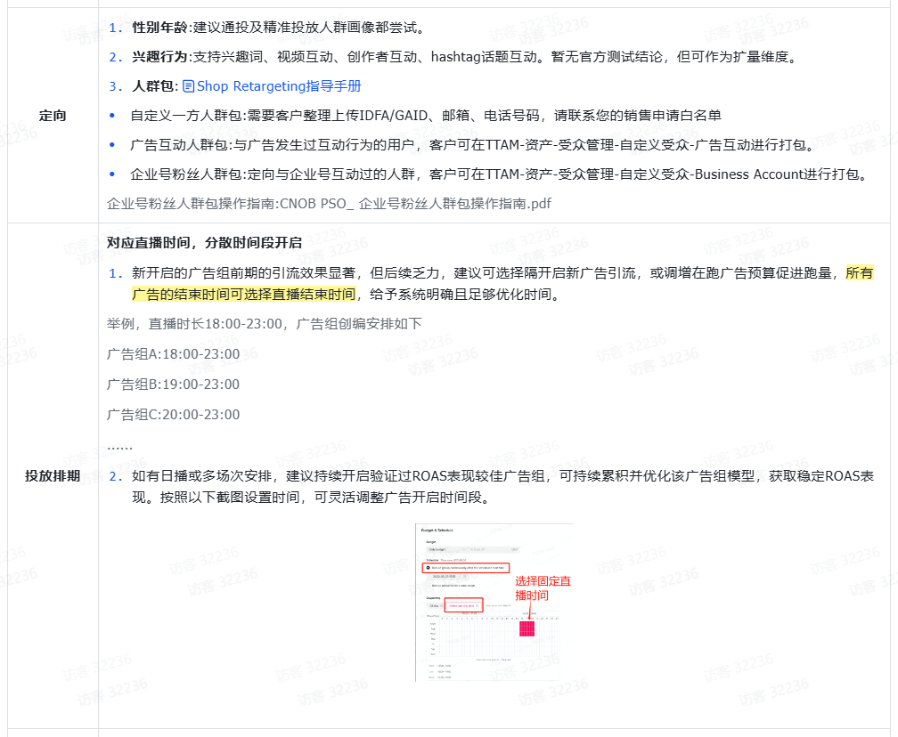TikTok Shop直播投流计划投放策略
