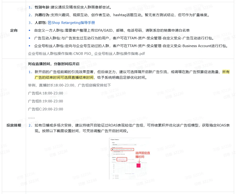 TikTok Shop直播投流计划投放策略