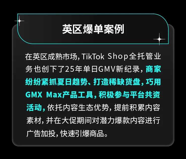 TikTok Shop全托管欧洲夏促、美区年中双双破峰,多商家生意翻倍增长