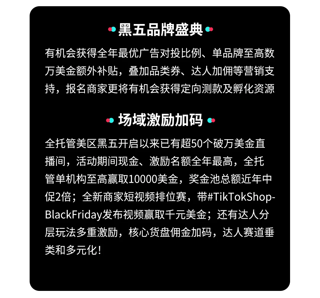 美区黑五重磅开幕！TikTok Shop史上最大规模黑五狂欢来了