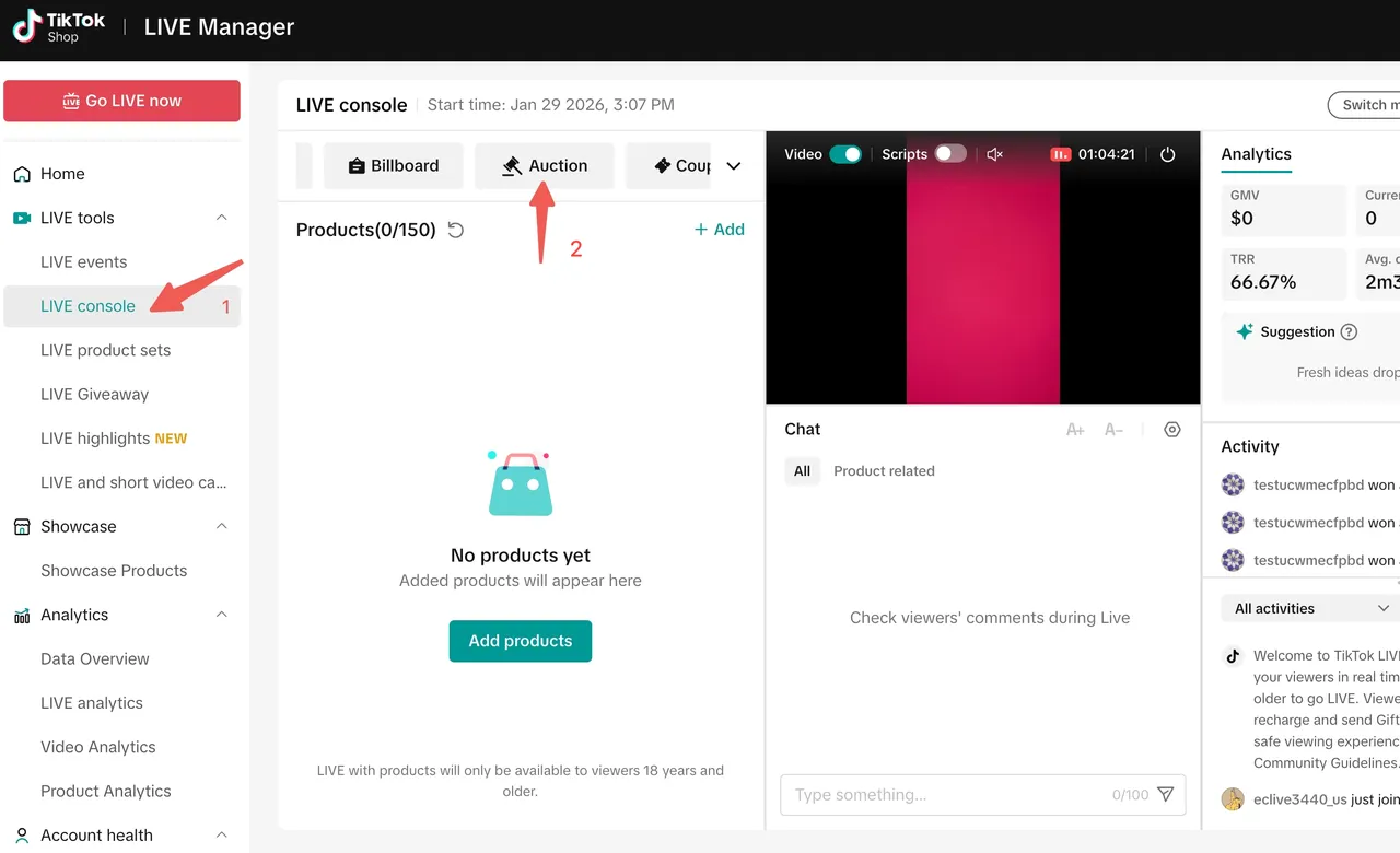 TikTok Shop UK&EU直播拍卖手册