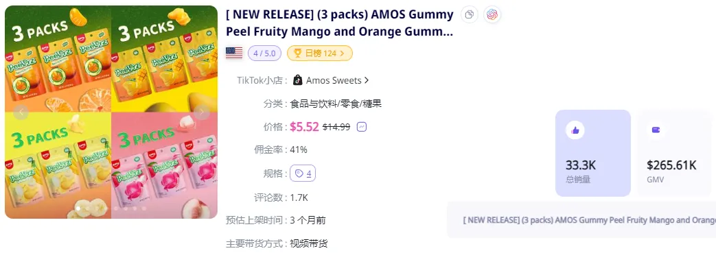 月销22万美金!亚马逊热门卖家Amos Sweets软糖销量暴涨,惊人数据揭秘!