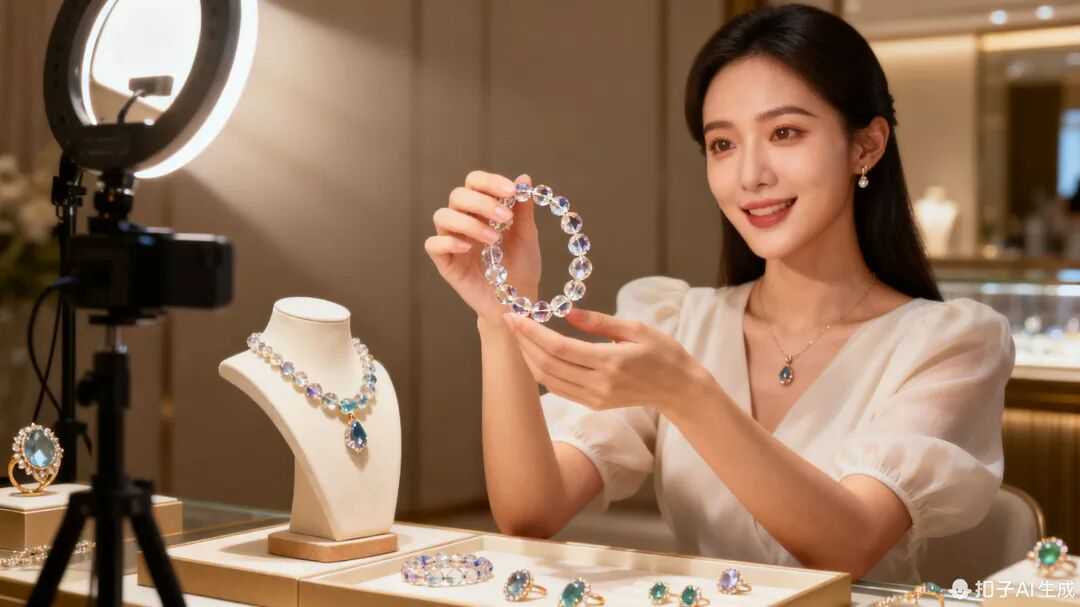 TikTok珠宝直播带货场景
