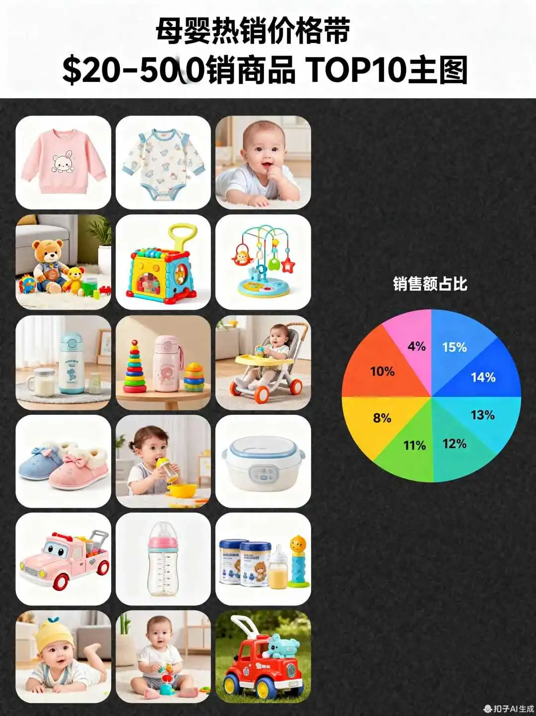 母婴用品$20-$50价格带热销商品TOP10