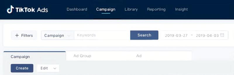 TikTok广告投放后台