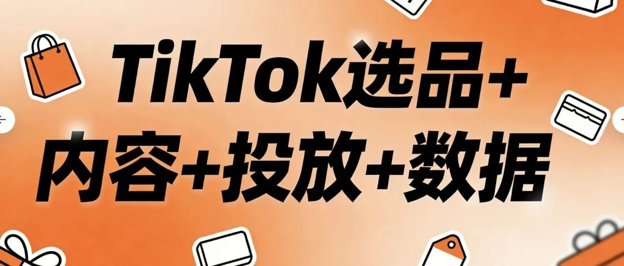 TikTok选品+内容+投放+数据！