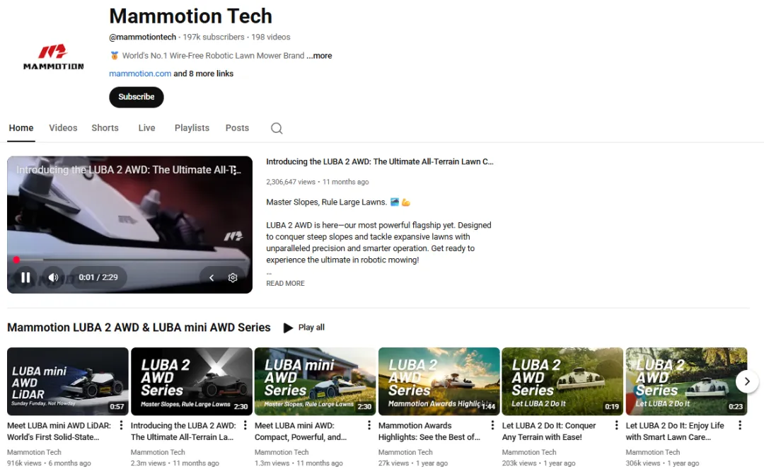 霸榜多个类目、热销欧美市场：深圳割草机品牌 MAMMOTION 的出海路径
