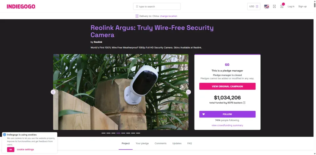 覆盖全球200万家庭!Reolink用100万众筹+海外营销撑起 1.17 亿营收...
