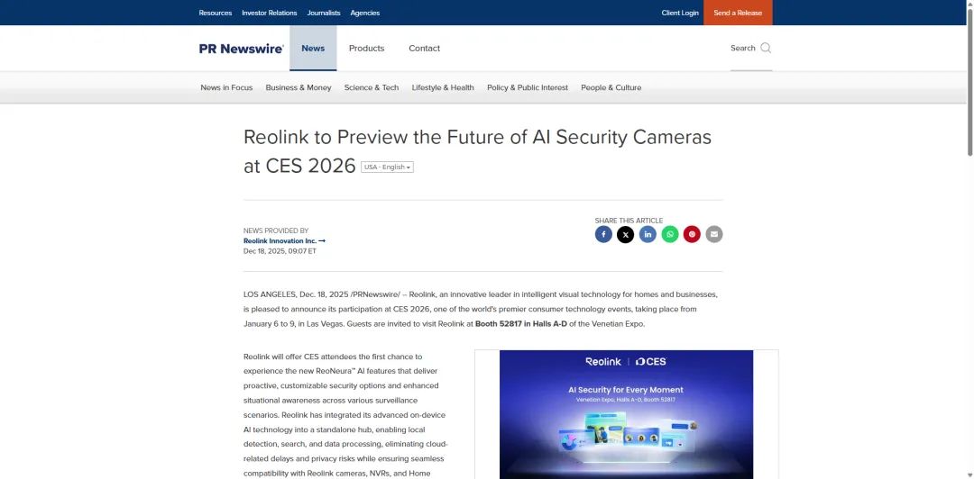 覆盖全球200万家庭！Reolink用100万众筹+海外营销撑起 1.17 亿营收...