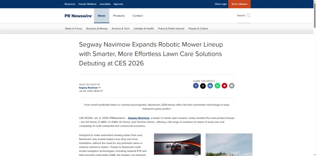 销量激增283%！Segway Navimow凭黑科技狂揽24万海外用户？