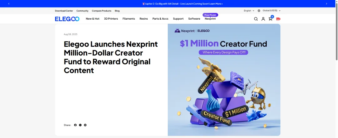 年销售额超2.2亿美元、远销150多个国家，ELEGOO厉害的不只是会卖货