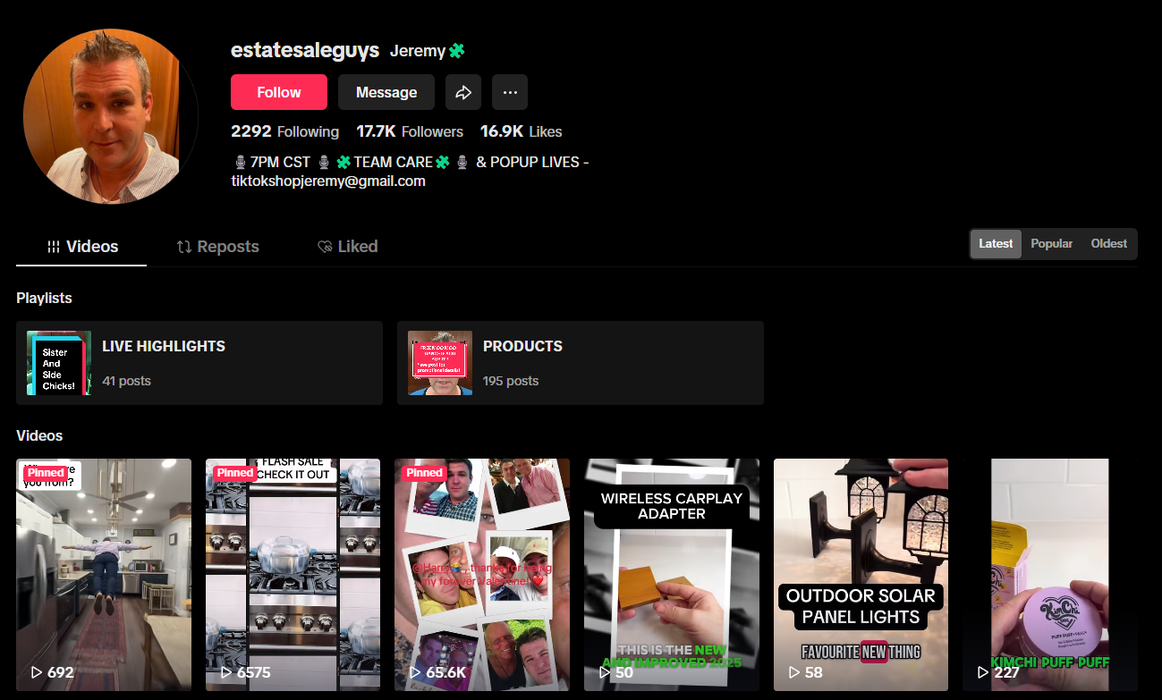 美国estatesaleguyshttps://www.tiktok.com/@estatesaleguys?shop_region=UStiktokshopjeremy@gmail.com