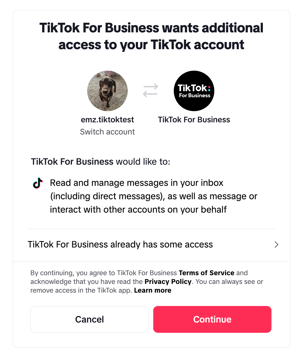 如何为TikTok消息广告更新TikTok私信权限-第3张图片