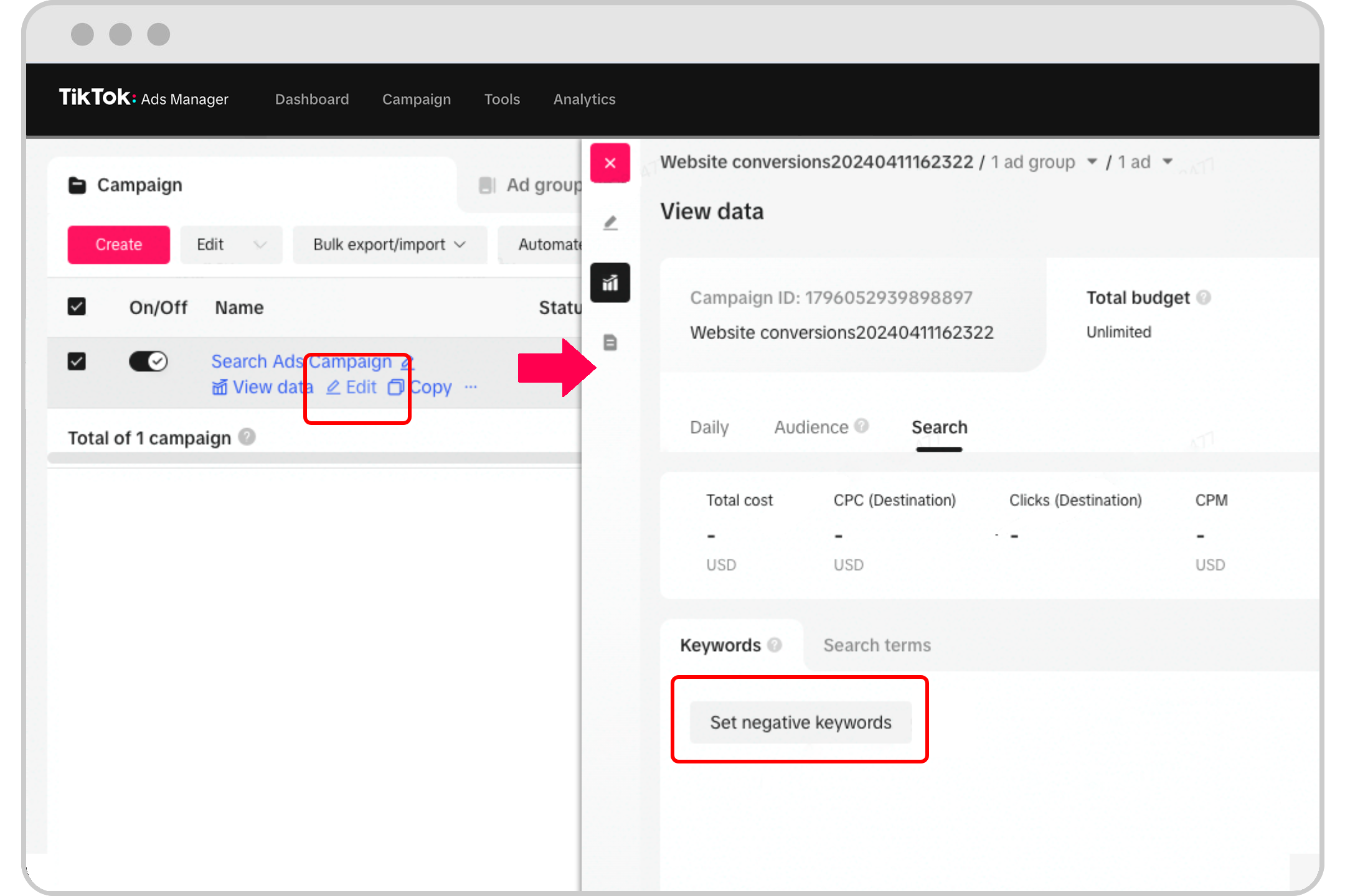 HowtosetupnegativekeywordsinTikTokAdsManager-第1张图片